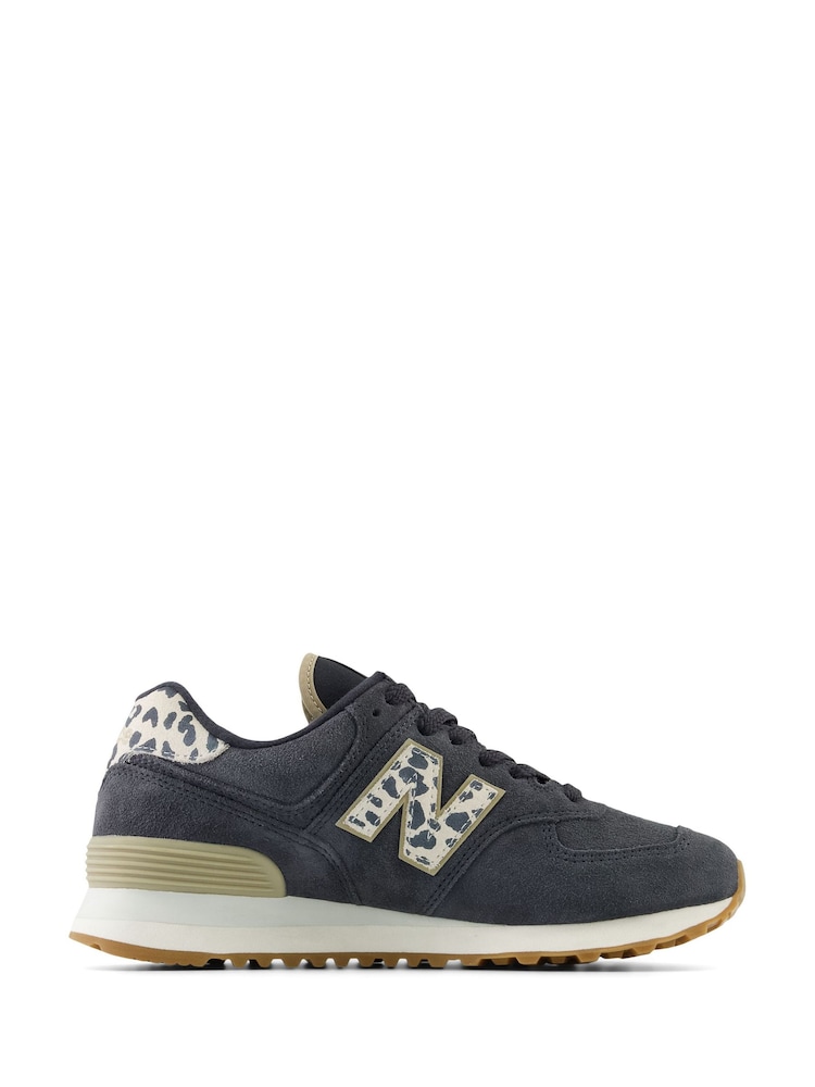 New Balance Black Chrome Womens 574 Trainers - Image 2 of 9