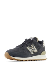 New Balance Black Chrome Womens 574 Trainers - Image 3 of 9