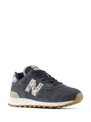 New Balance Black Chrome Womens 574 Trainers - Image 5 of 9