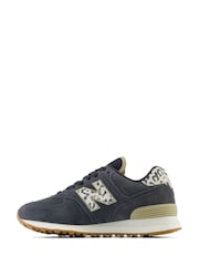 New Balance Black Chrome Womens 574 Trainers - Image 7 of 9