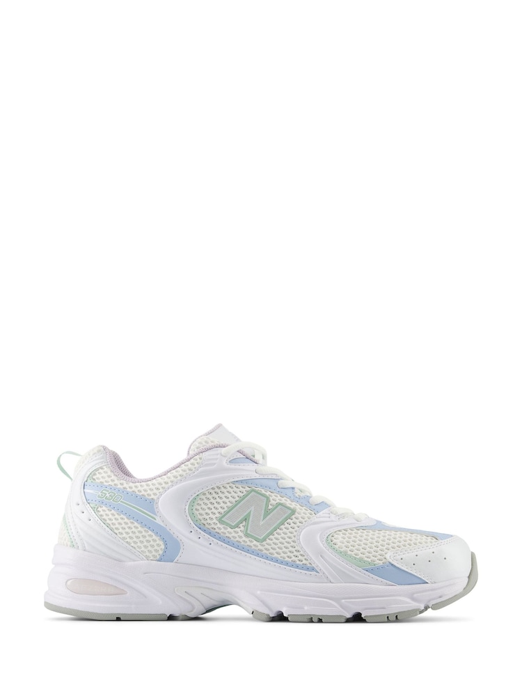 New Balance White/Blue Womens 530 Trainers - Image 1 of 7