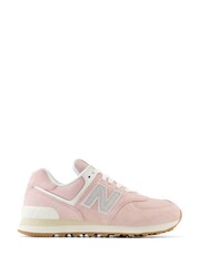 New Balance Pink Womens 574 Trainers - Image 1 of 4