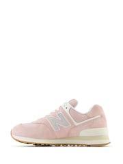 New Balance Pink Womens 574 Trainers - Image 2 of 4