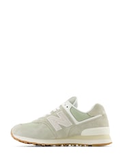 New Balance Sage Green Womens 574 Trainers - Image 2 of 6