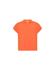 Ro&Zo Orange Crinkle Grown On Sleeve Shirt - Image 5 of 5