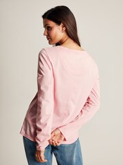 Joules Holly Pink Long Sleeve Crew Neck T-Shirt - Image 2 of 8
