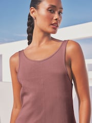 Dusky Pink Sleeveless Jersey Dress - Image 3 of 6