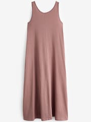 Dusky Pink Sleeveless Jersey Dress - Image 5 of 6