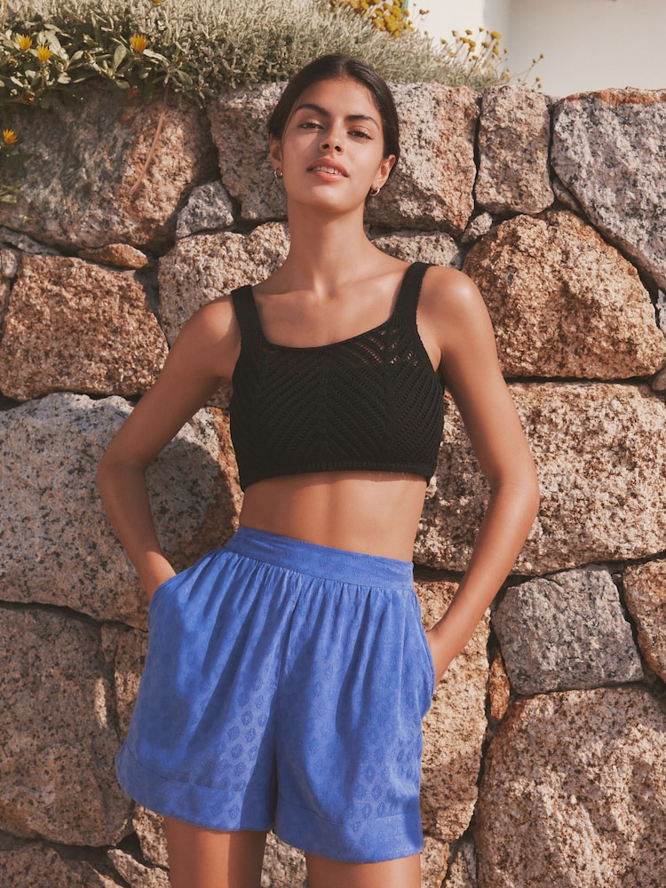 Blue Pull-On Shorts - Image 1 of 5