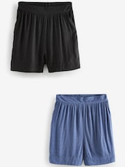 Blauschwarz - Shorts zum Überziehen, 2er Pack - Bild 1 von 11