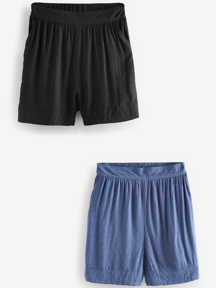 Blauschwarz - Shorts zum Überziehen, 2er Pack - Bild 1 von 11