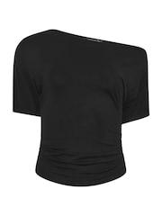 PixieGirl Petite Black Slash Neck Top - Image 5 of 5