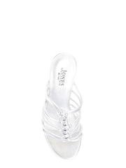 Jones Bootmaker Silver Laurella Leather Gladiator Wedges - Image 5 of 8