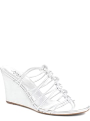 Jones Bootmaker Silver Laurella Leather Gladiator Wedges - Image 7 of 8