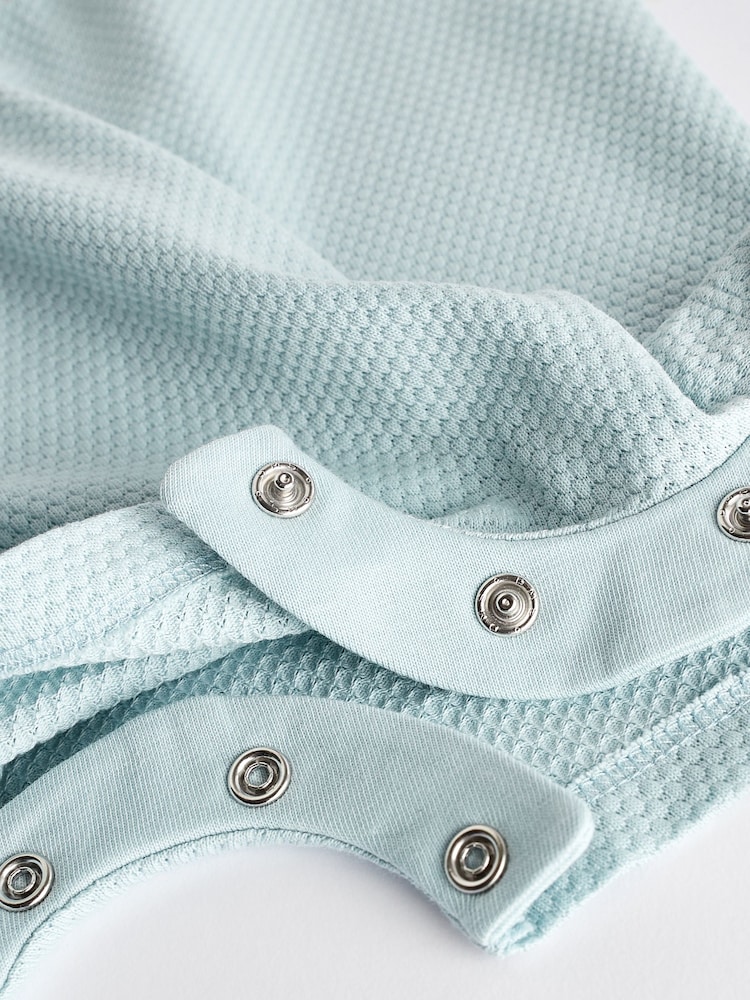 Blau - Strampelanzüge mit Kragen aus 100 % Baumwolljersey im 2 er-Pack - Bild 11 von 11