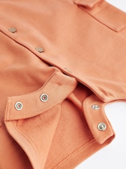 Grün/Orange - Strampelanzüge mit Kragen aus 100 % Baumwolljersey im 2 er-Pack - Bild 6 von 7