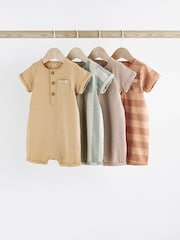 Minerals Stripe Baby Jersey Rompers 4 Pack - Image 1 of 7