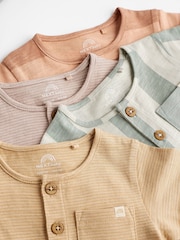 Minerals Stripe Baby Jersey Rompers 4 Pack - Image 4 of 7