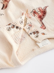 Green Dinosaur Baby Bloomer Jersey Rompers 4 Pack - Image 11 of 12