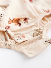 Green Dinosaur Baby Bloomer Jersey Rompers 4 Pack - Image 12 of 12