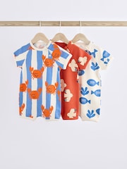 Rjava majica za na plažo Character - dojenček Jersey 100% Cotton haljica za igranje 3 komplet - Slika 1 iz 13