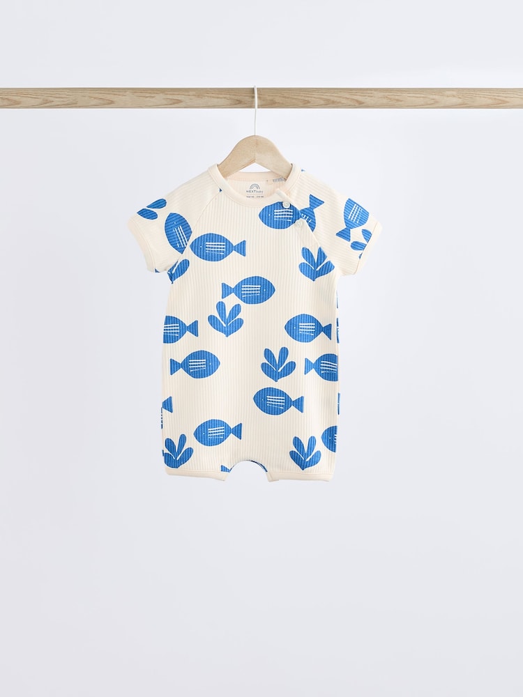 Bright Beach Character Baby Jersey Rompers 3 Pack - Image 10 of 13