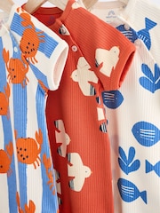 Rjava majica za na plažo Character - dojenček Jersey 100% Cotton haljica za igranje 3 komplet - Slika 3 iz 13