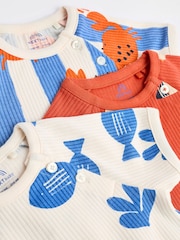 Rjava majica za na plažo Character - dojenček Jersey 100% Cotton haljica za igranje 3 komplet - Slika 4 iz 13