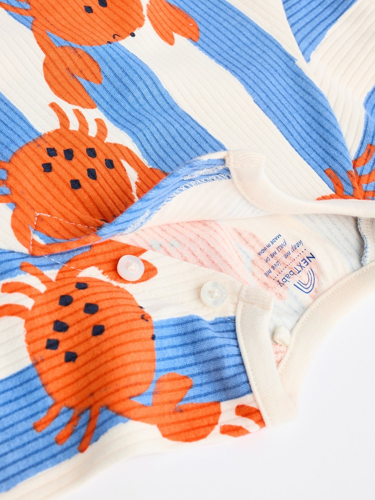 Bright Beach Character Baby Jersey Rompers 3 Pack - Image 5 of 13