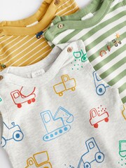 Bright Farm Baby Jersey Rompers 3 Pack - Image 7 of 10
