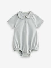 Blue Baby Collar Jersey Rompers 2 Pack - Image 7 of 10