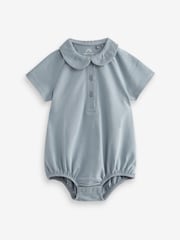 Blue Baby Collar Jersey Rompers 2 Pack - Image 8 of 10