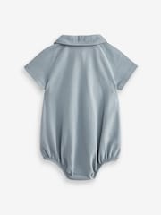 Blue Baby Collar Jersey Rompers 2 Pack - Image 9 of 10