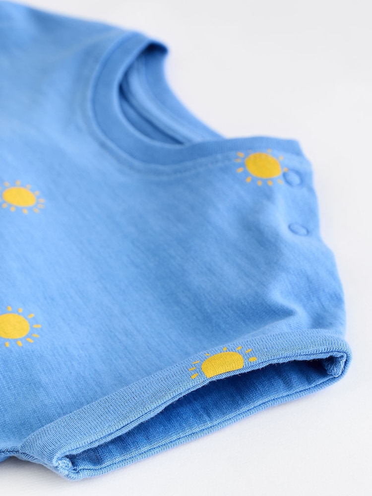 Multi Bright Baby Jersey Rompers 4 Pack - Image 5 of 8
