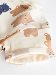 Mornariška modra/rjava medved - dojenček Jersey 100% Cotton haljica za igranje 3 komplet - Slika 7 iz 9