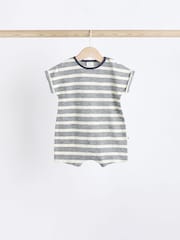Navy Dinosaur Baby Jersey Rompers 4 Pack - Image 4 of 11