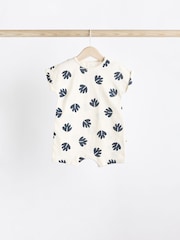 Navy Dinosaur Baby Jersey Rompers 4 Pack - Image 6 of 11