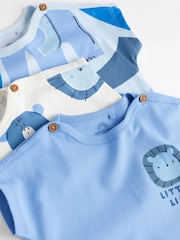 Blue Character Baby Jersey 100% Cotton Rompers 3 Pack - Image 4 of 7