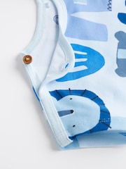 Blue Character Baby Jersey 100% Cotton Rompers 3 Pack - Image 6 of 7