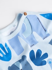 Blue Character Baby Jersey 100% Cotton Rompers 3 Pack - Image 7 of 7