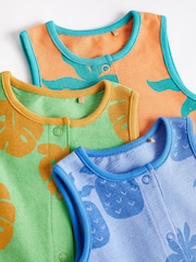Leuchtendes Palmenmuster - Baby-Strampler mit Trägern im 3er-Pack - Bild 4 von 6