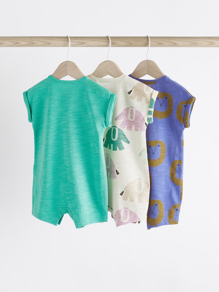 Vijolična/zelena Character - dojenček Jersey 100% Cotton haljica za igranje 3 komplet - Slika 2 iz 10