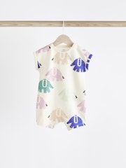 Vijolična/zelena Character - dojenček Jersey 100% Cotton haljica za igranje 3 komplet - Slika 4 iz 10