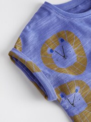 Vijolična/zelena Character - dojenček Jersey 100% Cotton haljica za igranje 3 komplet - Slika 9 iz 10