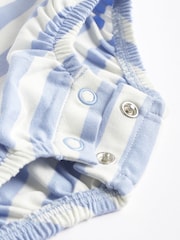 Pale Blue Baby Bloomer Jersey Rompers 4 Pack - Image 5 of 5