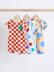Bright Character Baby Jersey Rompers 3 Pack - Image 1 of 8