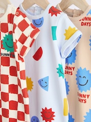 Bright Character Baby Jersey Rompers 3 Pack - Image 3 of 8