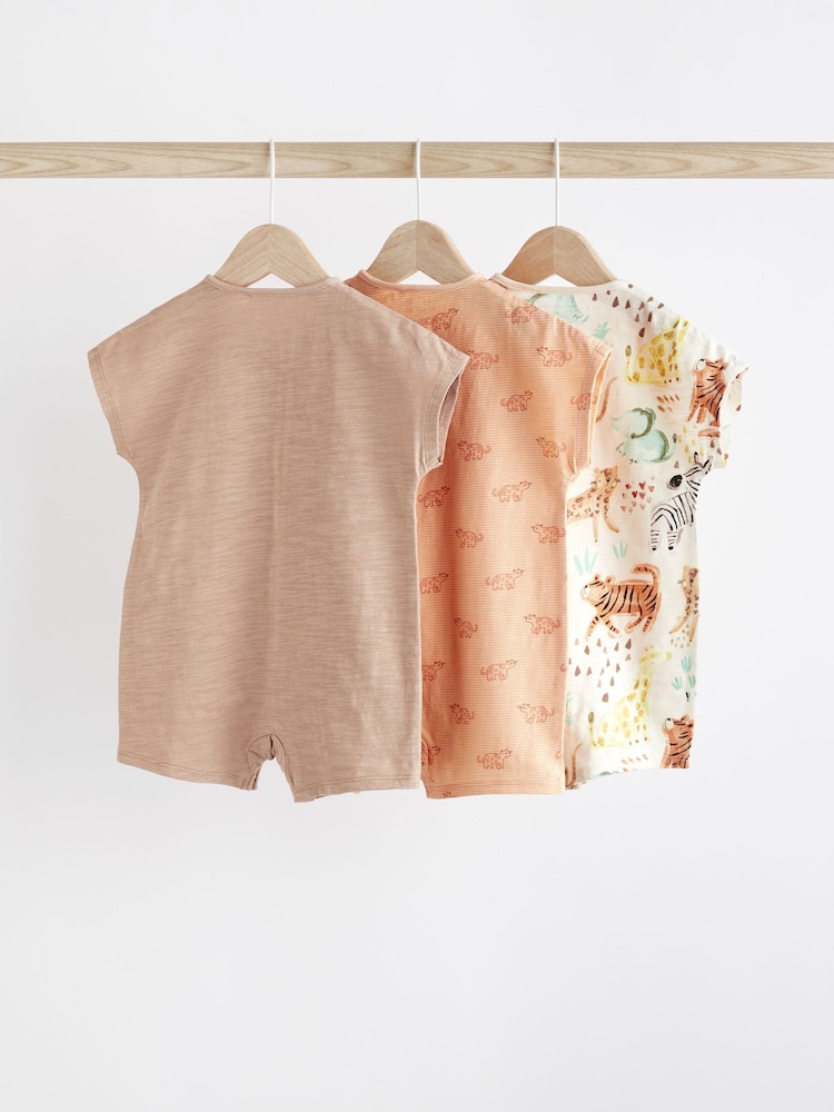 Nevtralna safari - dojenček Jersey 100% Cotton haljica za igranje 3 komplet - Slika 2 iz 6