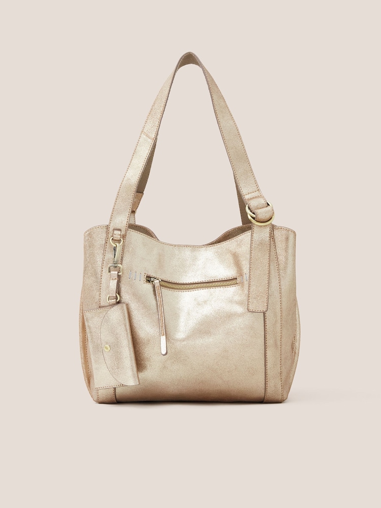 White Stuff Gold Hannah Leather Bag - Image 1 of 4