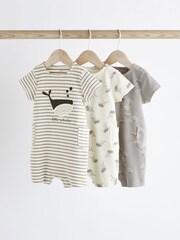 Siv kit - dojenček Jersey 100% Cotton haljica za igranje 3 komplet - Slika 1 iz 13